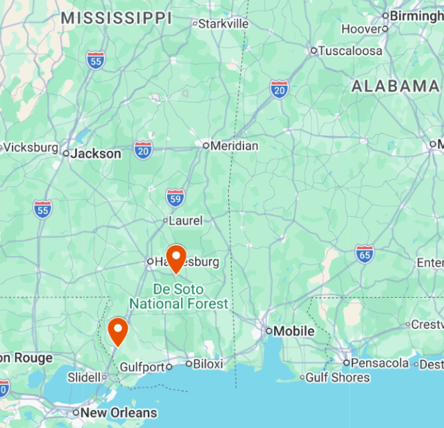 Lower Mississippi Delivery Hub Locations