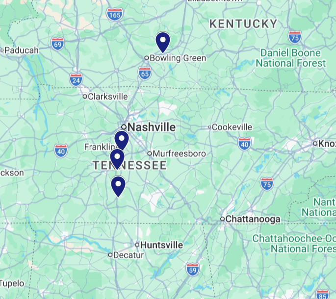 Middle Tennessee and South-Central Kentucky Hubs